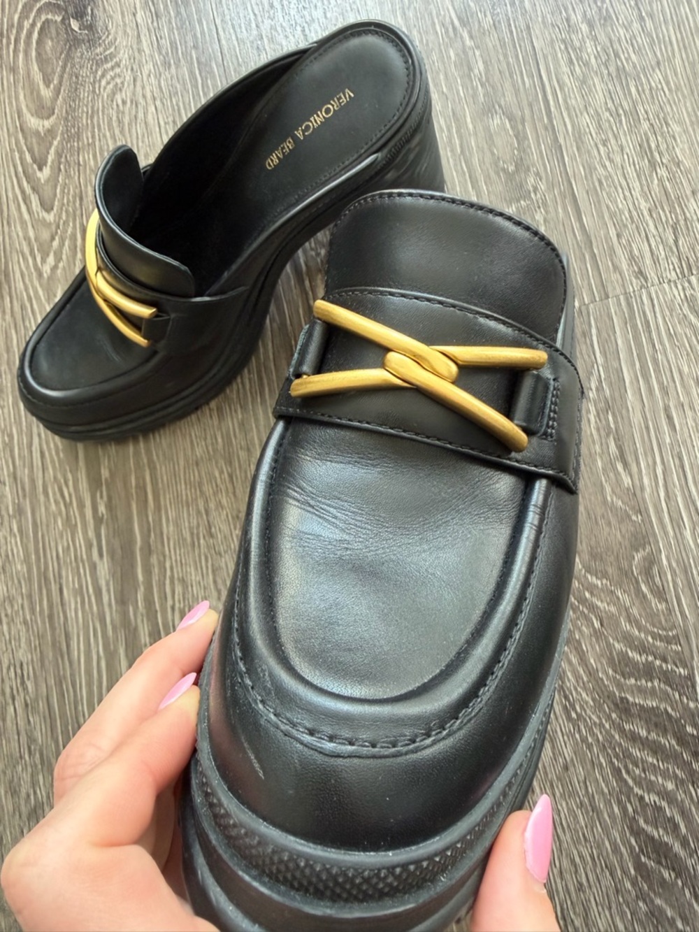 Veronica Beard Leather Mules - Picture 5 of 7